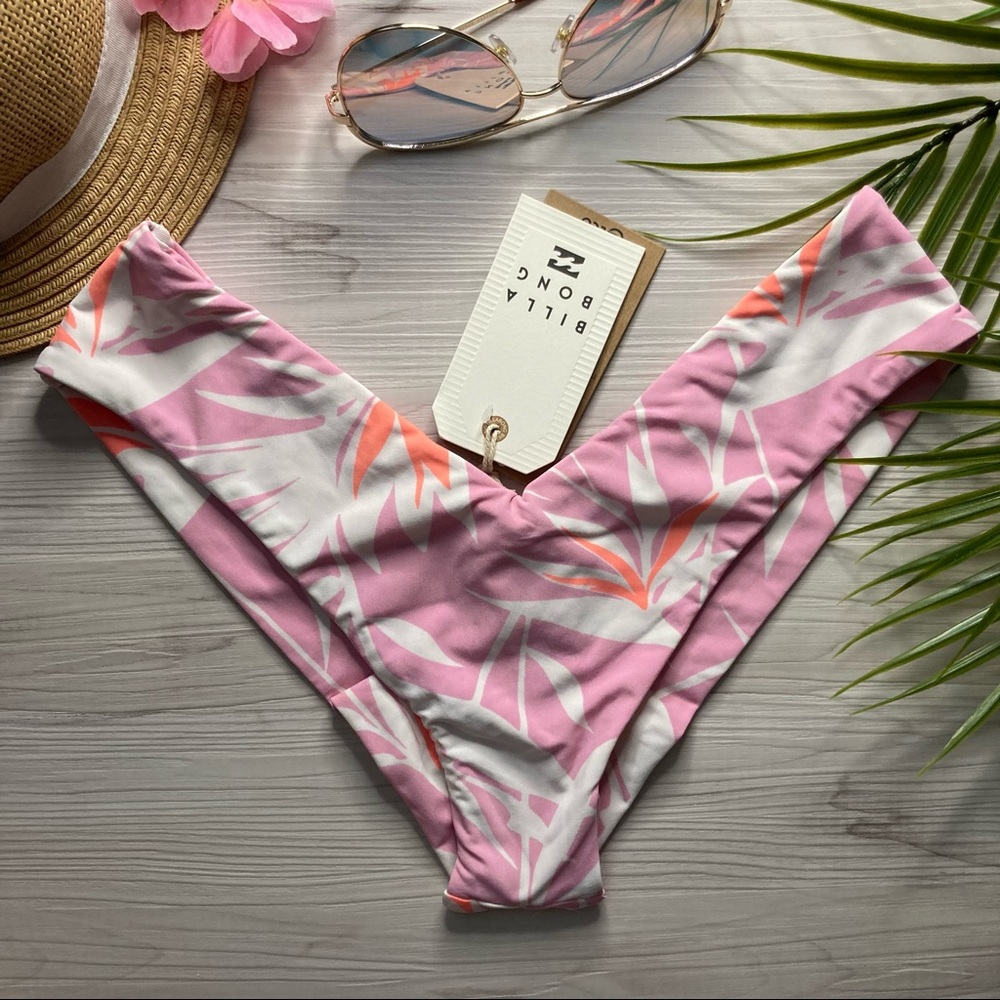 Billabong 🌸 Floral Peach Another Paradise Pink Fiji Bikini Bottoms